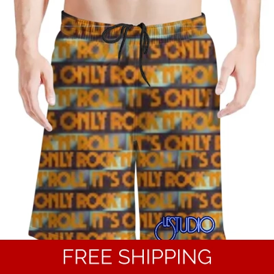 Le Studio It's Only Rock N Roll Beach Shorts